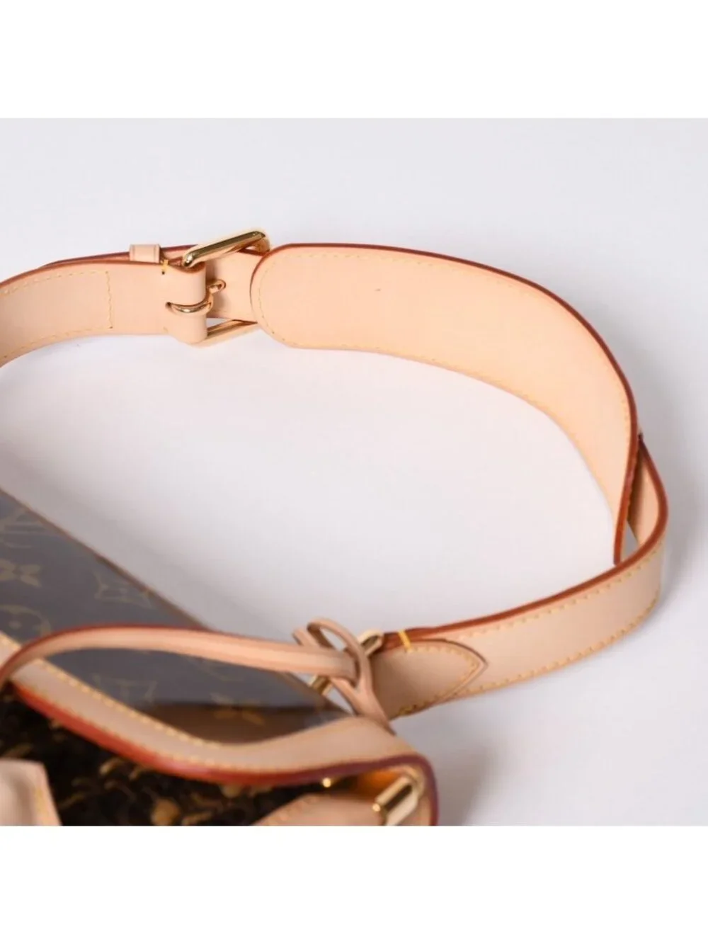 Louis Vuitton Monogram Tweedy Shoulder Bag World Limited Pieces Brown Gold